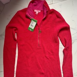 Lilly Pulitzer Pink Zip-up Sally Sweater